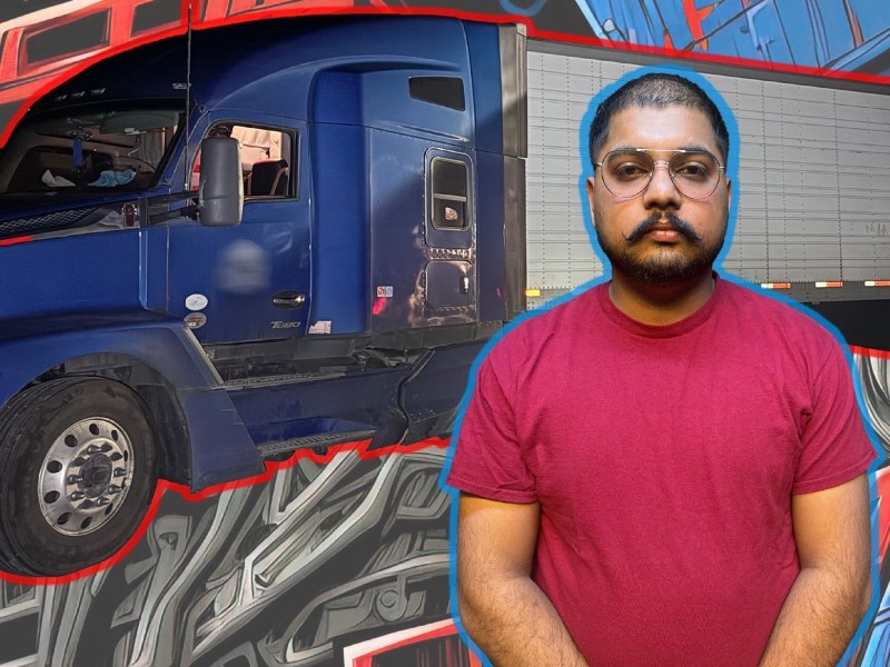 Arrestan a chofer de tracto camión de carga