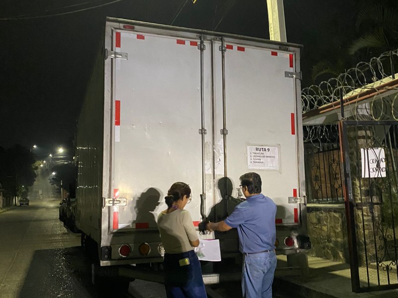 Arriba material electoral al Consejo 188 del OPLE en Tuxpan