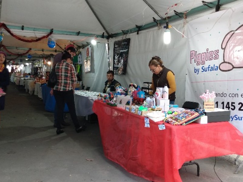 Artesanos y productores tepicenses instalan tianguis navideño