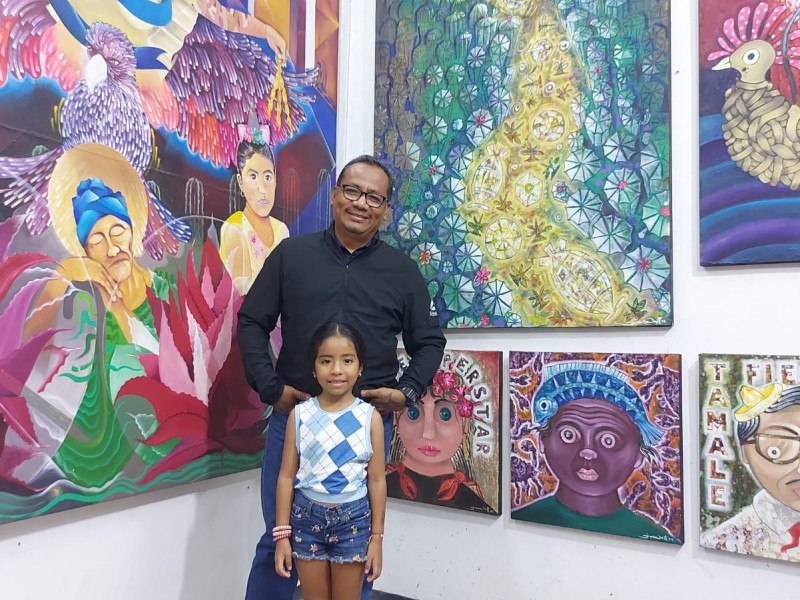 Artista plástico de Tehuantepec, presentará sus obras en Dubái