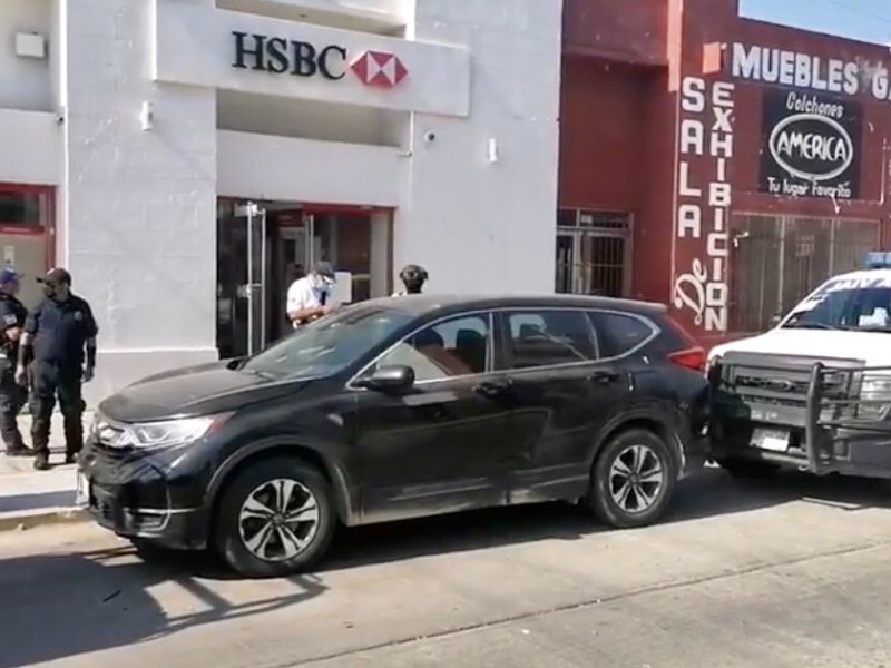 Asaltan banco HSBC con arma de fuego en Salina Cruz