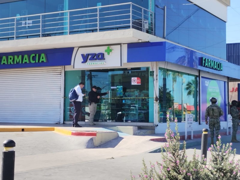 Asaltan farmacia YZA con arma blanca en plaza Tabachines