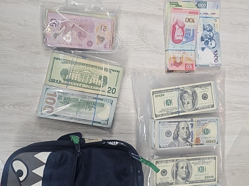 Asegura FGR miles de dólares y pesos mexicanos a paisanos