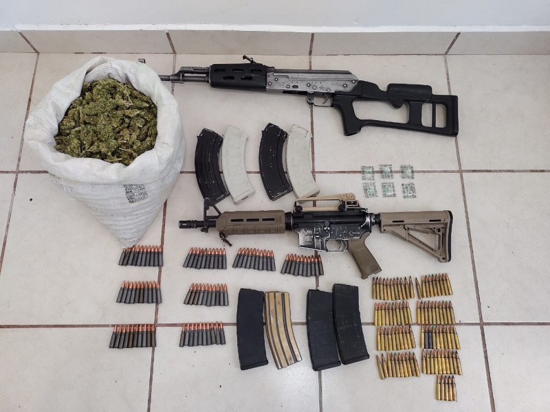 Asegura Guardia Nacional droga y armamento en Valparaíso