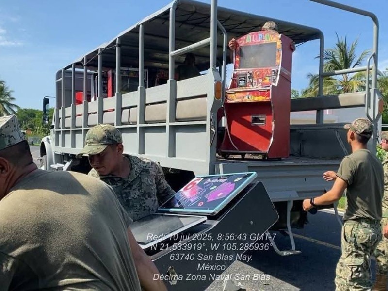 Aseguran máquinas tragamonedas ligadas al crimen organizado en Nayarit