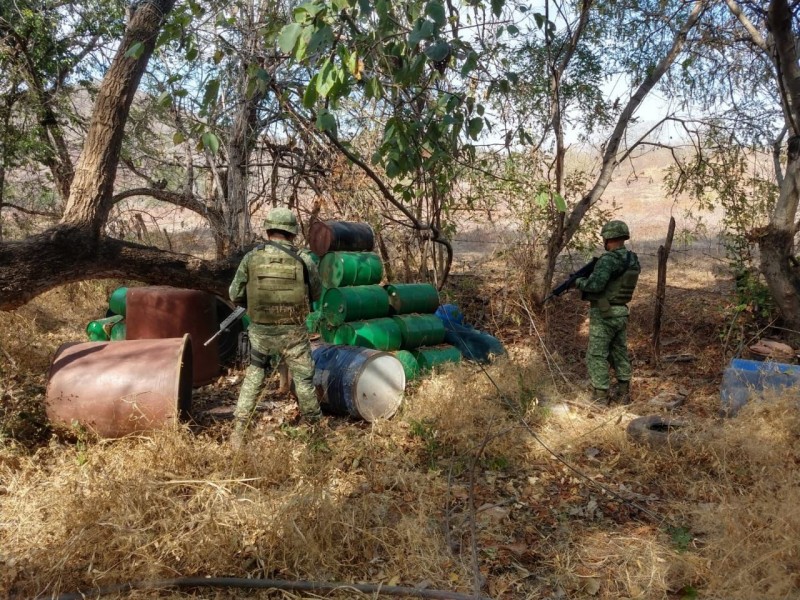 Asegura Sedena dos narcolaboratorios en Turicato