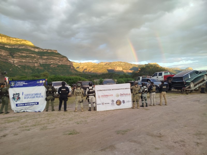Aseguran 12 camionetas de alta gama en Chihuahua