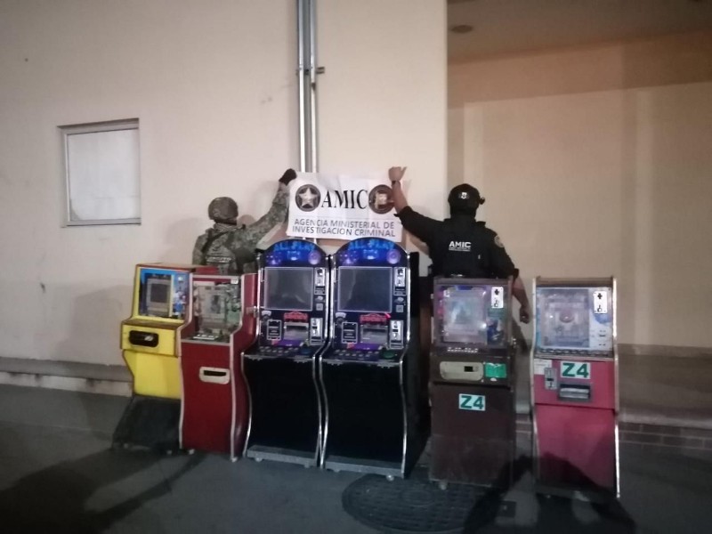Aseguran 20 máquinas tragamonedas irregulares durante operativo en Cajeme