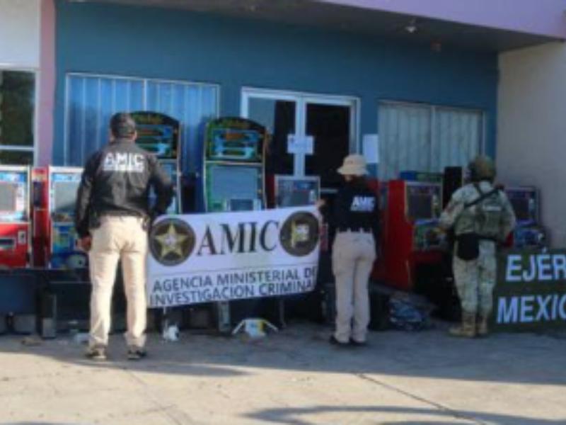 Aseguran 43 equipos de juegos de azar y droga en Sonoyta