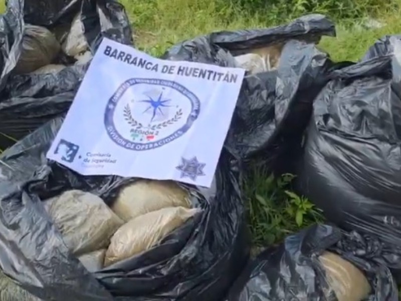 Aseguran 70 kilos de marihuana en Guadalajara