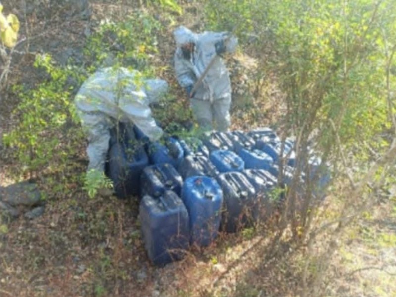 Aseguran 8 áreas de concentración de precursores en Culiacán y Cosalá