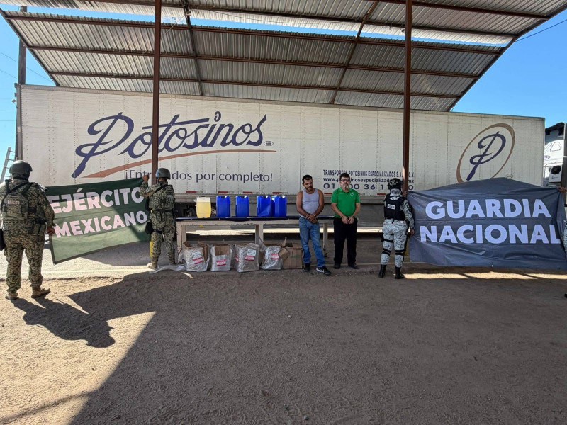 Aseguran 91 litros de precursor químico para elaborar drogas sintéticas en SLRC