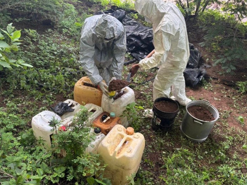 Aseguran áreas de almacenamiento químicos en 3 municipios de Sinaloa