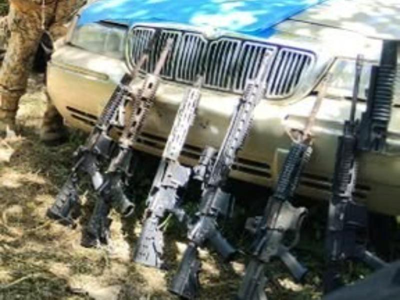 Aseguran armamento y presunta droga durante operativo en Tempoal