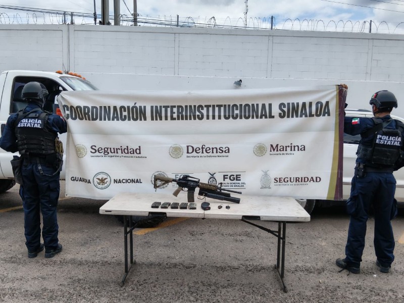 Aseguran armamento y vehículos blindados en San Pedro, Navolato
