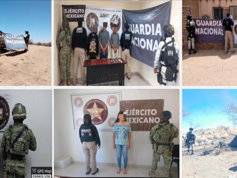 Aseguran armas, drogas y vehículos en diversos municipios