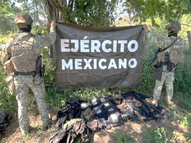 Aseguran armas, granadas y municiones en Concordia y Escuinapa