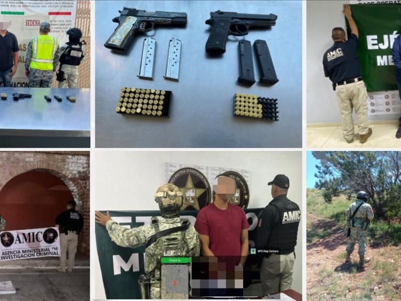 Aseguran armas, vehículos y narcóticos en 11 municipios
