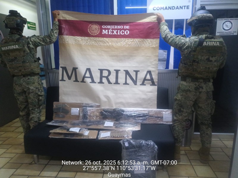 Aseguran armas y equipo táctico durante operativo en Empalme Aseguran armas y equipo táctico durante operativo en Empalme