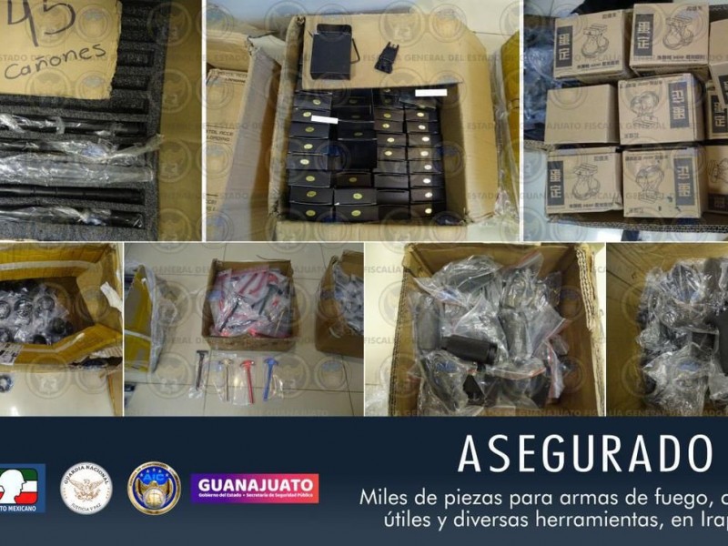 Aseguran arsenal de armas en Irapuato