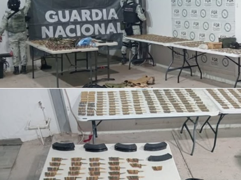 Aseguran arsenal en Caborca, Sonora