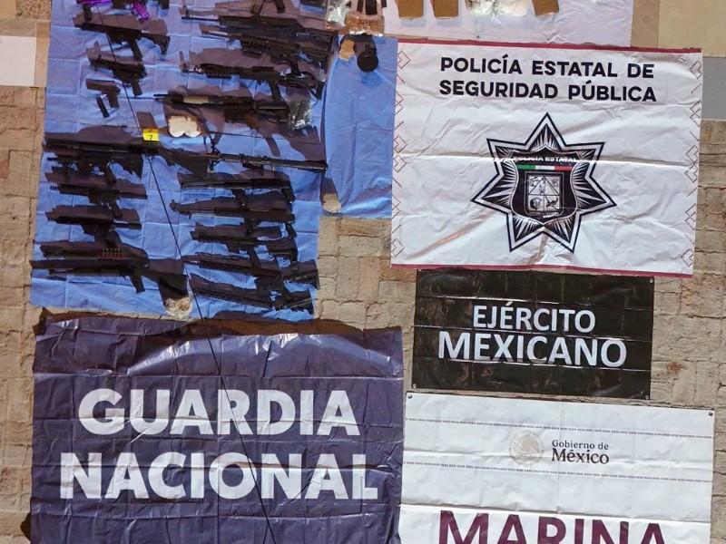 Aseguran arsenal  y vehículos en cateo realizado en San Luis Río