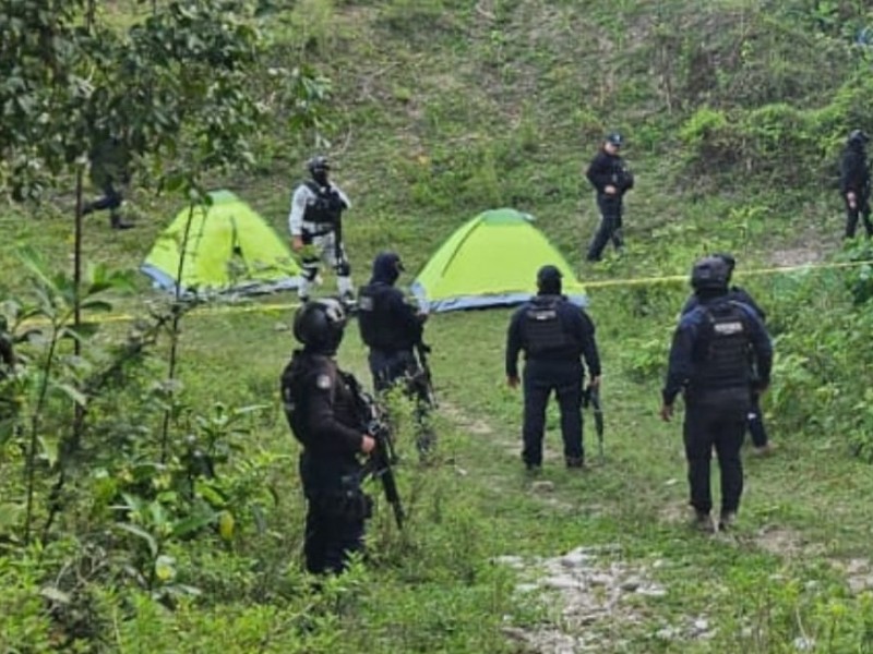 Aseguran campamento en Papantla