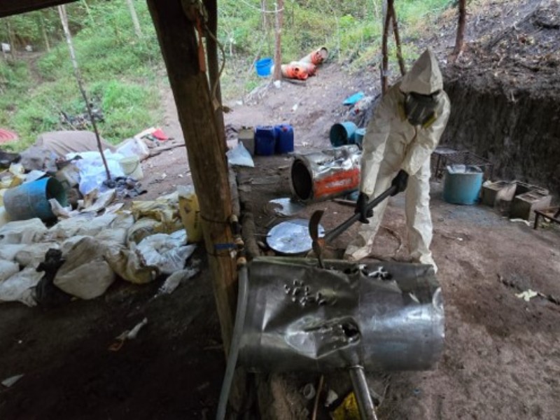 Aseguran cargadores, cartuchos e inhabilita laboratorio y áreas de concentración