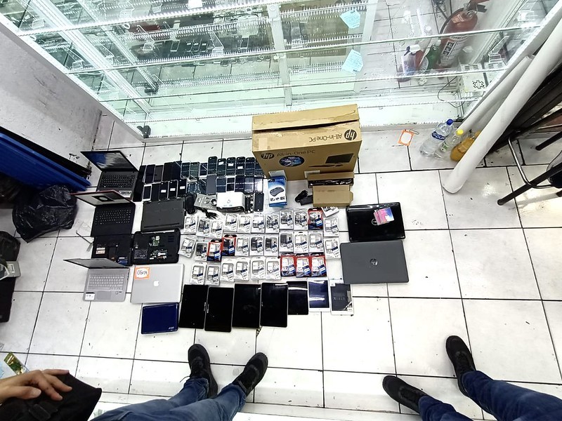 Aseguran celulares robados en Plaza de la Tecnología