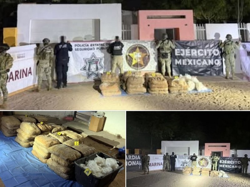 Aseguran cerca de media tonelada de Metanfetamina en San Luis Rio Colorado