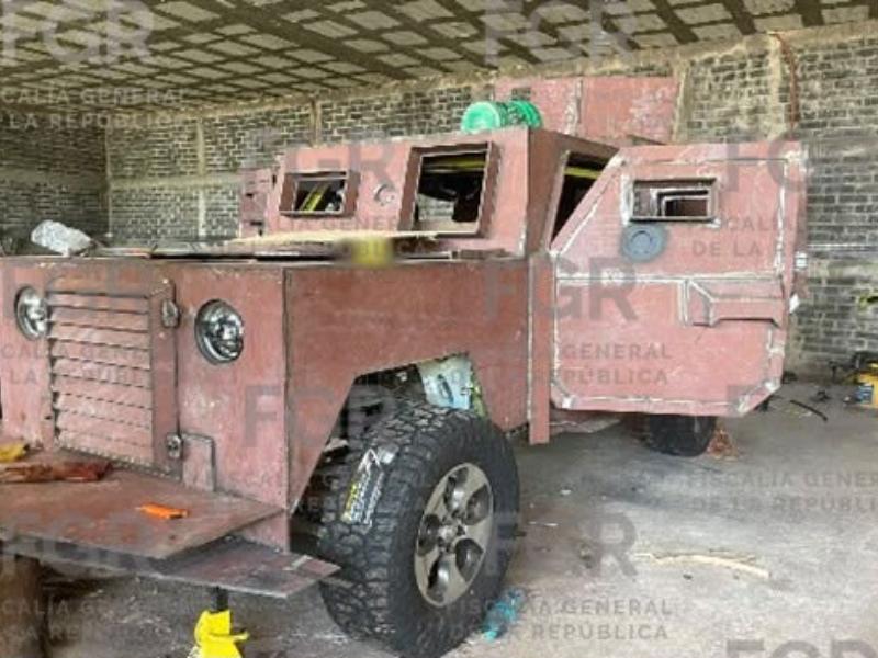 Aseguran cinco vehículos con blindaje artesanal en Guasave