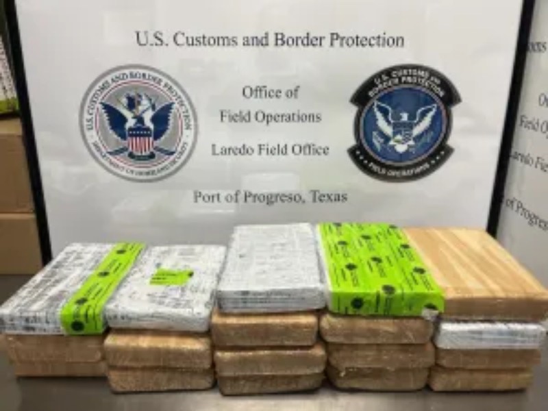 Aseguran cocaína en garita de Texas