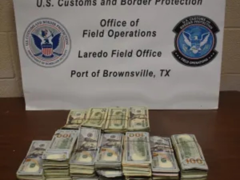 Aseguran contrabando de dinero en garita de Texas