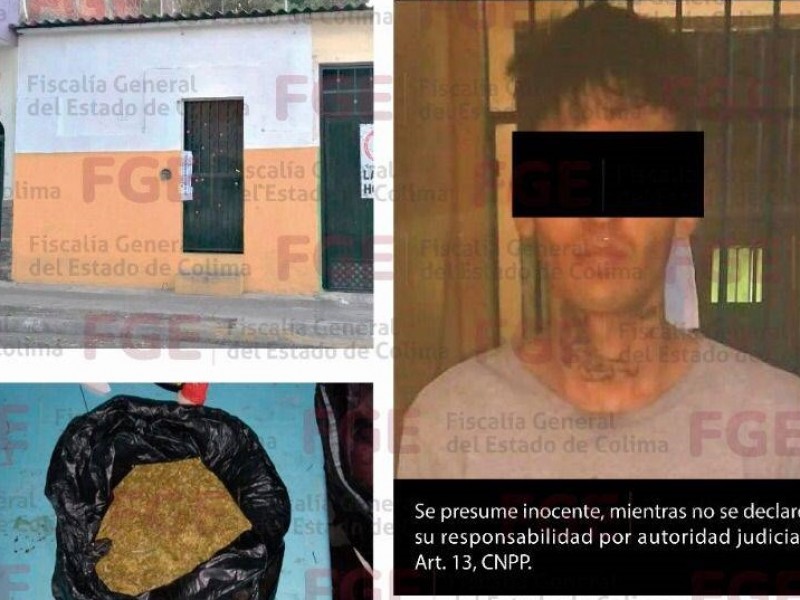 Aseguran droga en domicilio del centro de Colima; un detenido