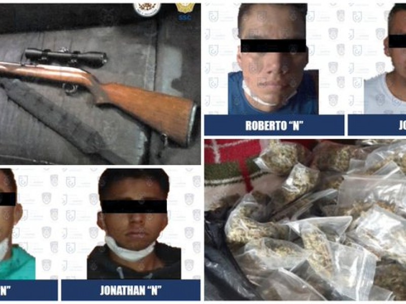 Aseguran droga y armas tras cateos en Azcapotzalco