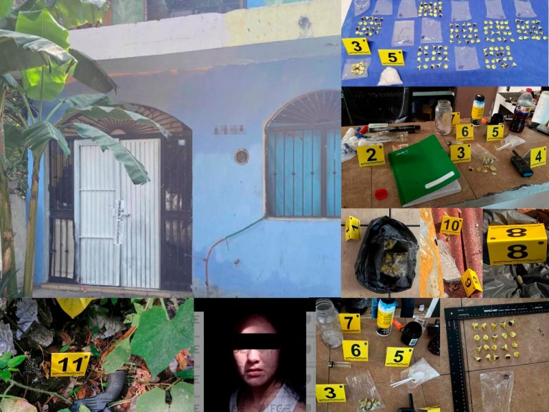 Aseguran droga y detienen a una mujer en Colima