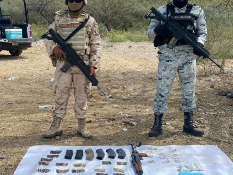 Aseguran, drogas y armas en Sonora