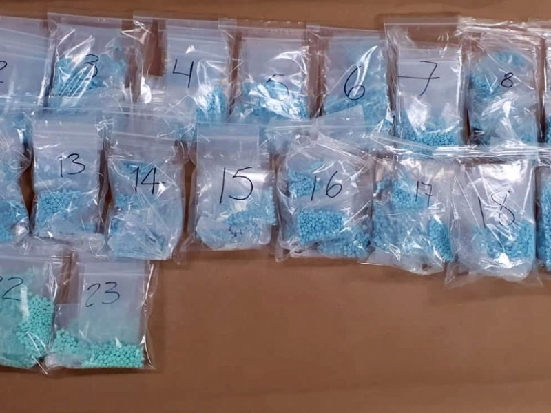 Aseguran en Sonora 22 mil 962 pastillas de fentanilo