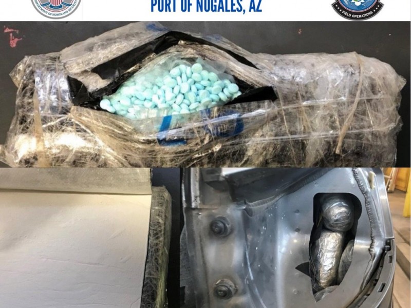 Aseguran Fentanilo y Metanfetamina en garita de Nogales, Arizona