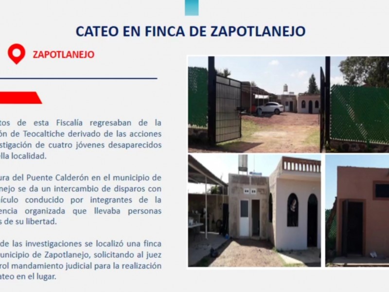 Aseguran finca, armas y vehículo utilizados por CJNG en Zapotlanejo