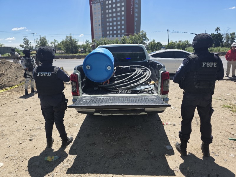 Aseguran Fuerzas de Seguridad Pública del Estado toma clandetina de gasolina