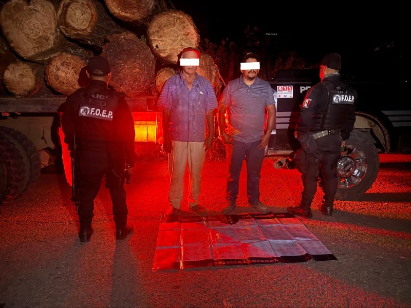 Aseguran más de 100 troncos de madera irregular en Atoyac Aseguran más de 100 troncos de madera irregular en Atoyac