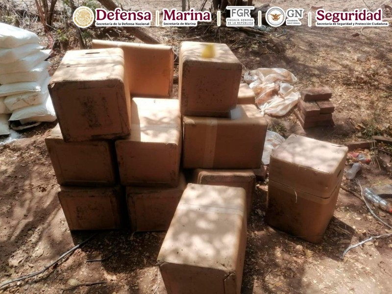Aseguran narco laboratorio en Arteaga