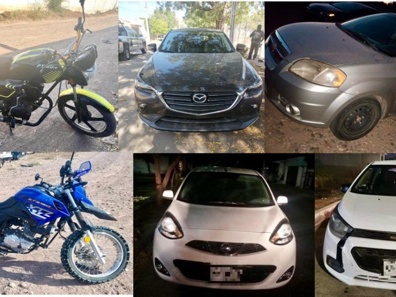 Aseguran otros ocho vehículos con reporte de robo en Culiacán