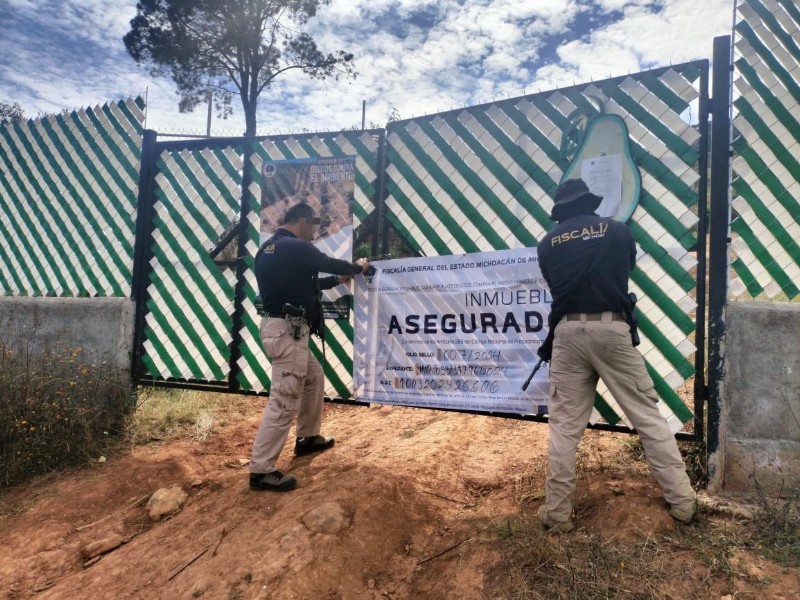 Aseguran predio relacionado con delitos ambientales en Acuitzio