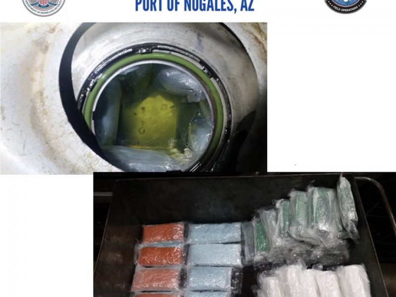 Aseguran un contrabando de Fentanilo y Metanfetamina en garita americana.