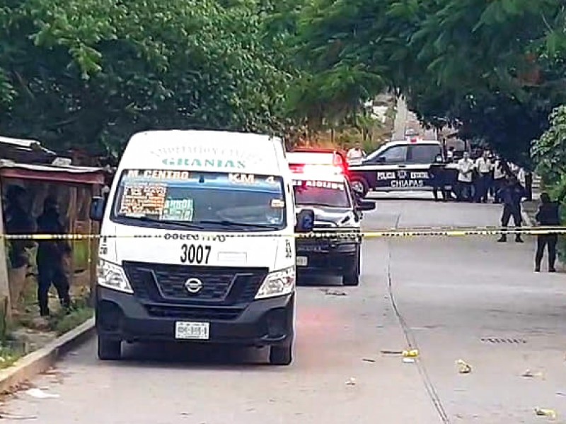 Asesinan a balazos a conductor de colectivo en Tuxtla Gutiérrez