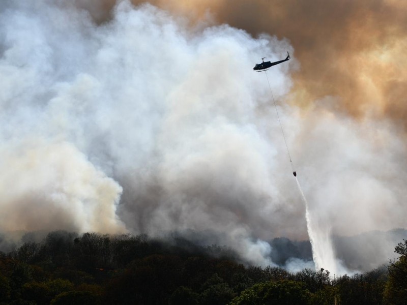 Así combaten incendio en Bosque La Primavera