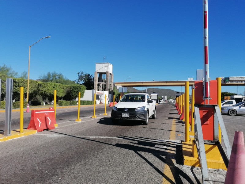 Así está el panorama en las casetas de peaje en Sinaloa