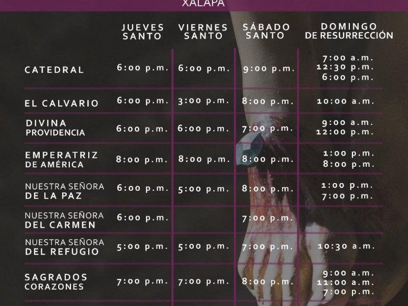 Así serán misas de Jueves Santo en Xalapa